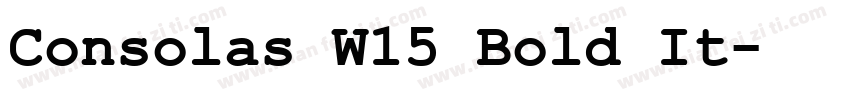 Consolas W15 Bold It字体转换